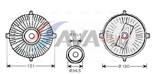 Clutch, radiator fan